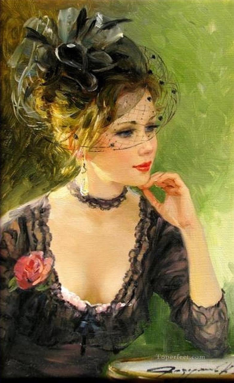 Hermosa Chica KR 023 Impresionista Pintura al óleo
